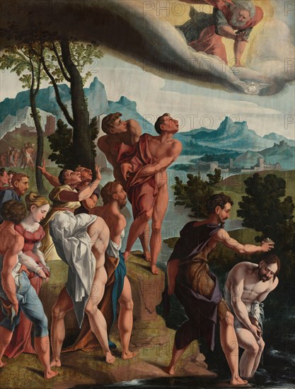 The Baptism of Christ, c.1535. Creator: Workshop of Jan van Scorel.