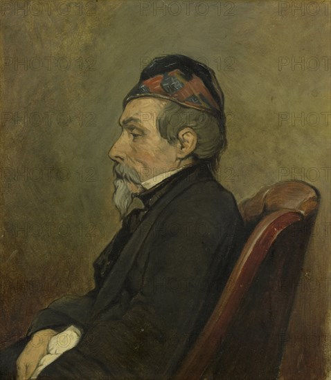 Portrait of Johan-Hendrick-Louis Meyer, Marine Painter, 1850-1866. Creator: Jan Weissenbruch.