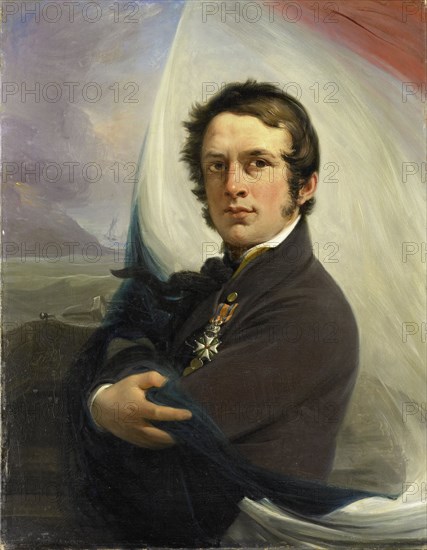 Portrait of Jacob Hobein, Rescued the Dutch Flag under Enemy Fire, 18 March 1831, 1832. Creator: Jan Willem Pieneman.