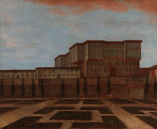 An Embassy Building in Pera, c.1720-c.1744. Creator: Workshop of Jean Baptiste Vanmour.