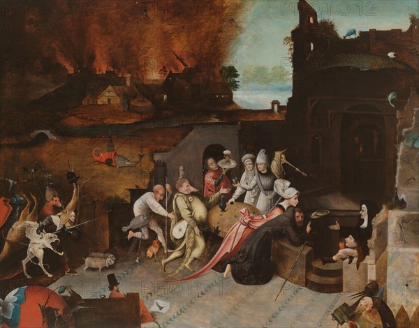 The Temptation of St Anthony, c.1530-c.1600. Creator: Jheronimus Bosch (copy after).