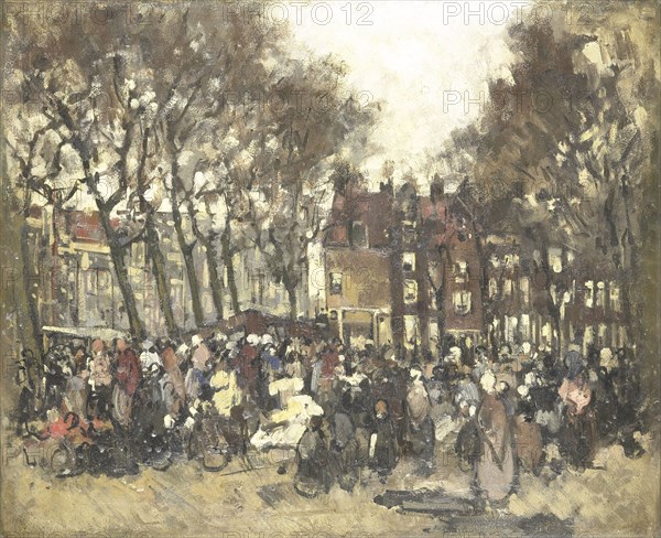 The Noordermarkt in Amsterdam, c.1880-c.1906. Creator: Johannes Barnardus Antonius Maria Westerwoudt.