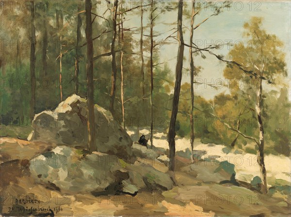 Wooded View near Barbizon, 1900. Creator: Jan Hendrik Weissenbruch.