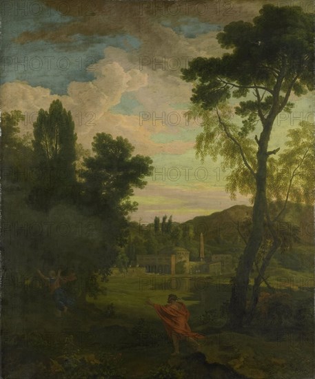 Arcadian Landscape with Jupiter and Io, 1680-1726. Creator: Johannes Glauber.