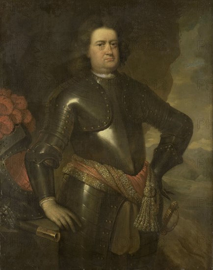 Portrait of a Military Officer, 1670-1728. Creator: Johannes Vollevens I.