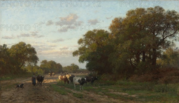 Landscape in Drenthe, 1882.  Creator: Julius Jacobus van de Sande Bakhuyzen.