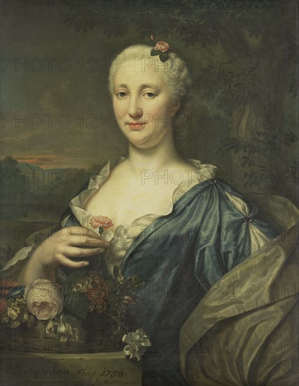 Portrait of Agnes Margaretha Albinus, Wife of Coenraad van Heemskerck, 1750. Creator: Mattheus Verheyden.