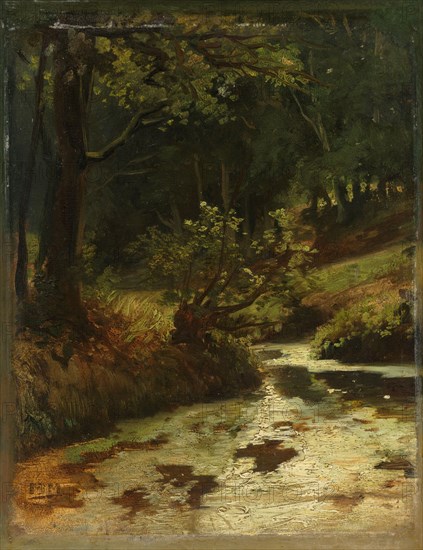 Brook in the Woods near Oosterbeek, c.1860. Creator: Matthijs Maris.