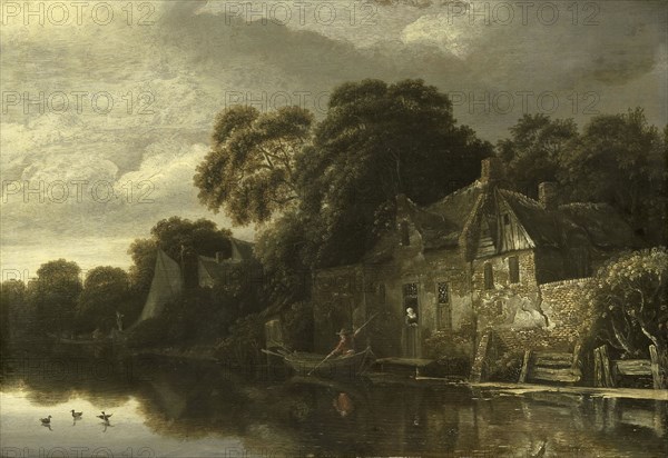 Old Cottage on the Water, 1656. Creator: Michiel van Vries.