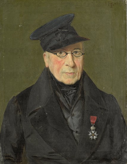 Pieter Janson (1765-1851), painter and etcher, retired major of the Cuirassiers, 1842. Creator: Monogrammist H. K..