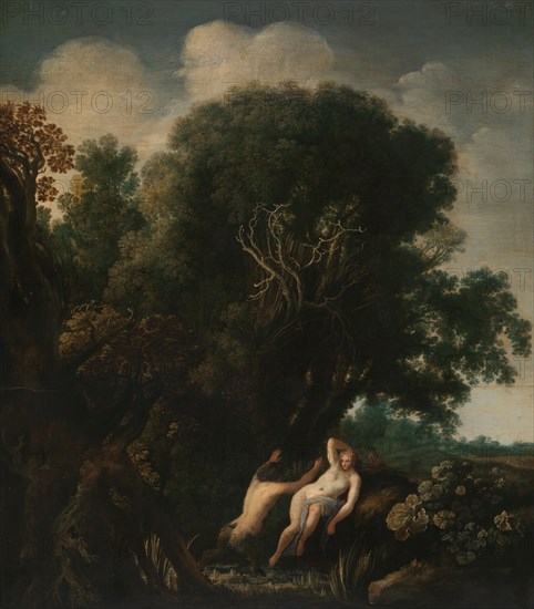 A Bathing Nymph Taken by Surprise by a Satyr, c.1630-c.1635. Creator: Moses van Wtenbrouck.