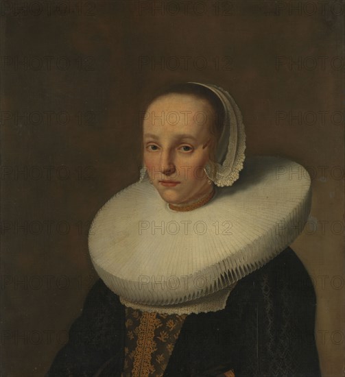 Portrait of Anna van der Does (1609-1650), 1642. Creator: Paulus Hennekyn.