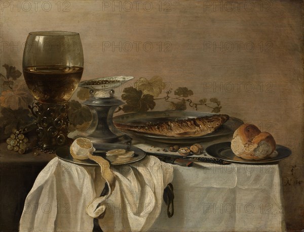 Still Life with a Fish, 1647. Creator: Pieter Claesz.