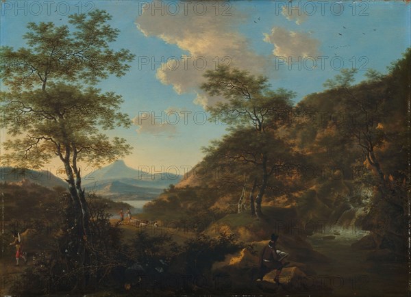 Italian Landscape with Draftsman, 1650-1692. Creator: Willem de Heusch.