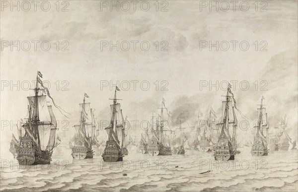 The Battle of Dunkirk, 1659. Creator: Willem van de Velde I.