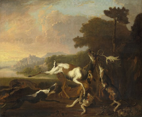 The Deer Hunt, 1650-1695. Creator: Abraham Hondius.