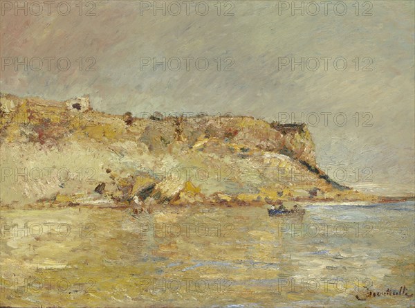Cliffs and coast, 1870-1880. Creator: Adolphe Monticelli.