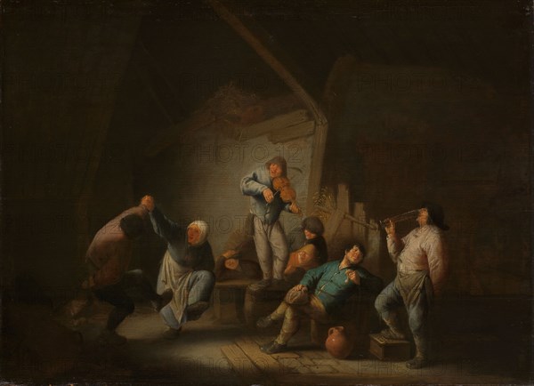 Dancing Couple, c.1635. Creator: Adriaen van Ostade.