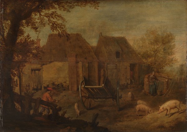 Farmyard, c.1650. Creator: Anon.