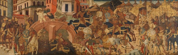 Horatius Cocles Defending the Sublician Bridge, c.1450. Creator: Anon.