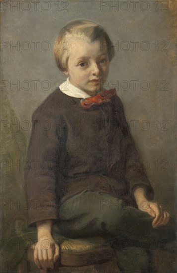 Portrait of a Boy, 1856. Creator: August Allebe.