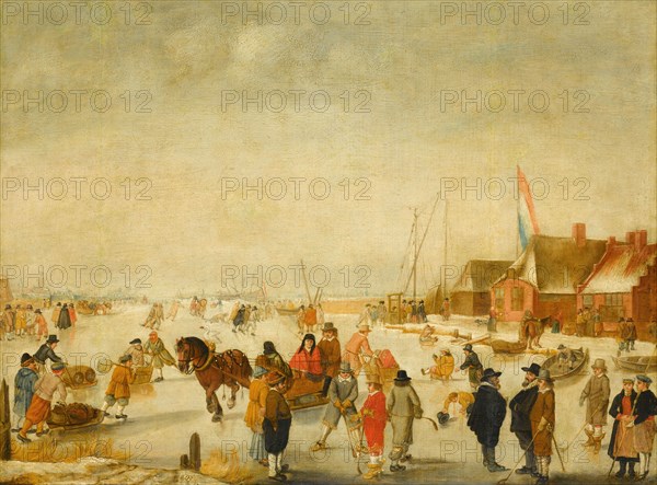 Enjoying the Ice, 1630-1679. Creator: Barend Avercamp.