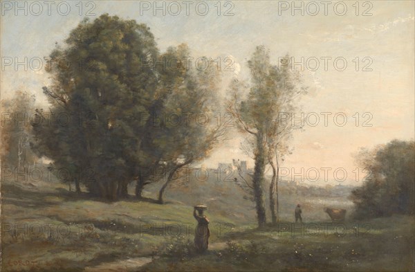 Landscape, c.1872. Creator: Jean-Baptiste-Camille Corot.