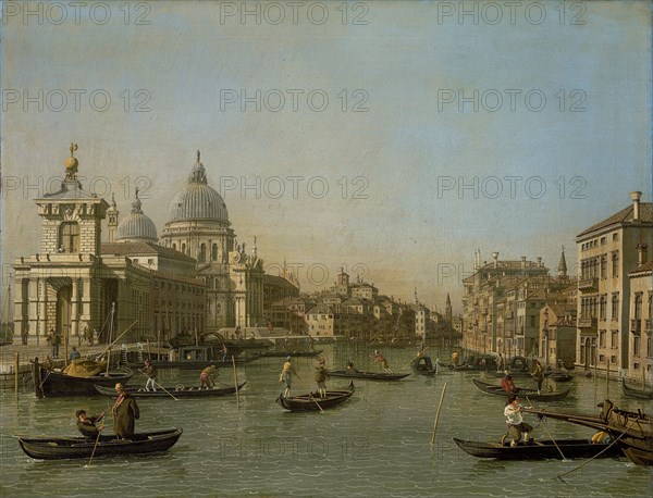 Entrance to the Grand Canal near the Punta della Dogana and Santa Maria della Salute, 1730-1745. Creator: Unknown.