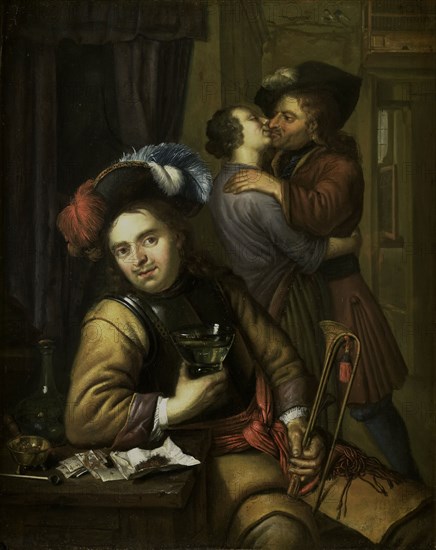 Soldier Scene, 1680-1738. Creator: Carel de Moor.