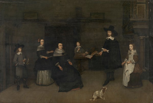 Family scene, 1649-1684. Creator: Gaspar Netscher.