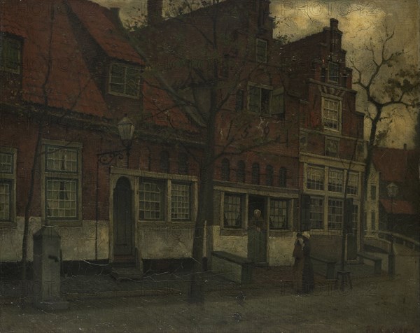 Houses on the Breedstraat, Enkhuizen, 1885-1900. Creator: Johann Eduard Karsen.