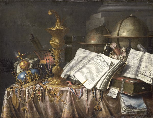 Vanitas Still Life, 1662. Creator: Edwaert Collier.