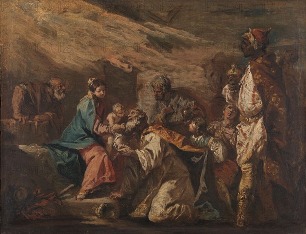 Adoration of the Magi, 1705-1760. Creator: Gaspare Diziani.