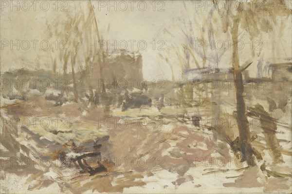 Building site at De Clercqstraat, c.1880-c.1923. Creator: George Hendrik Breitner.