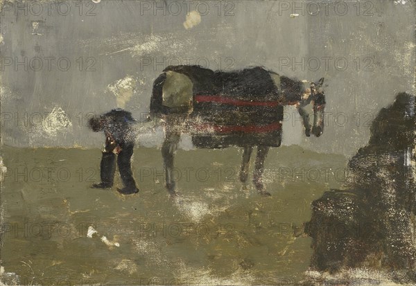 Blacksmith with Gray, c.1880-c.1923. Creator: George Hendrik Breitner.