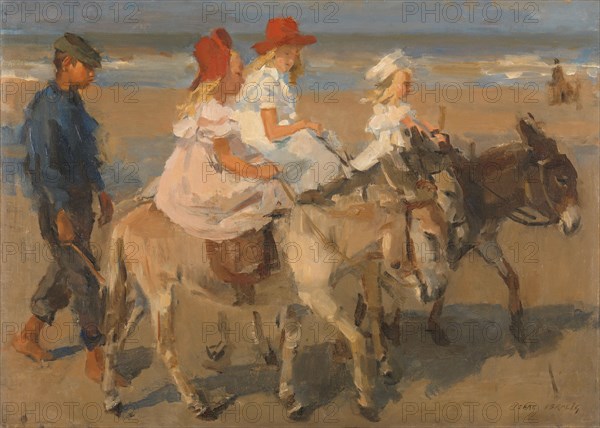 Donkey Rides on the Beach, c.1890-c.1901. Creator: Isaac Lazerus Israels.