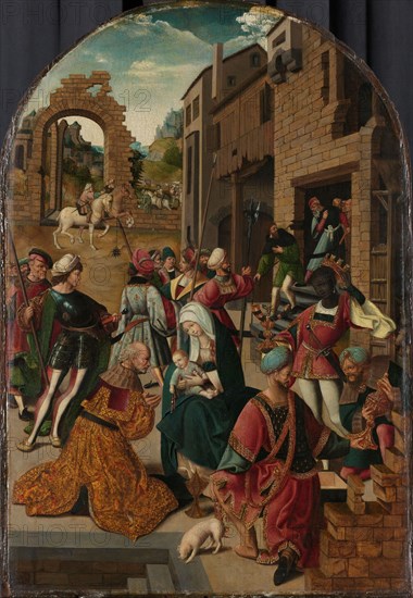 The Adoration of the Magi, c.1510-c.1515. Creator: Workshop of Jacob Cornelisz van Oostsanen.