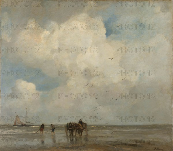 Shellfishing, 1885. Creator: Jacob Henricus Maris.