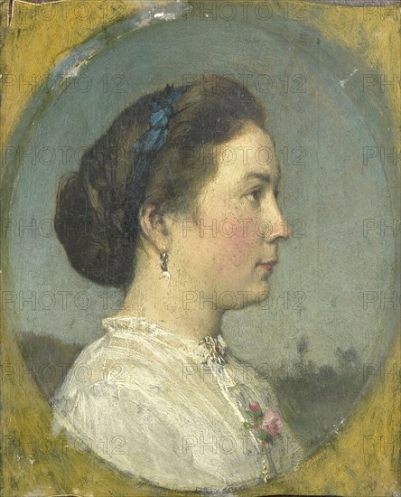 Portrait of Catharina Hendrika Horn, the Artist's Wife, c.1867. Creator: Jacob Henricus Maris.