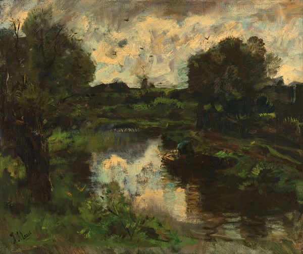 A Polder Landscape after a Thunderstorm, c.1892. Creator: Jacob Henricus Maris.