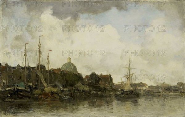 Townscape with a Domed Church, c.1872-c.1875. Creator: Jacob Henricus Maris.
