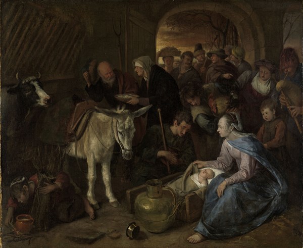 The adoration of the shepherds, 1660-1679. Creator: Jan Steen.