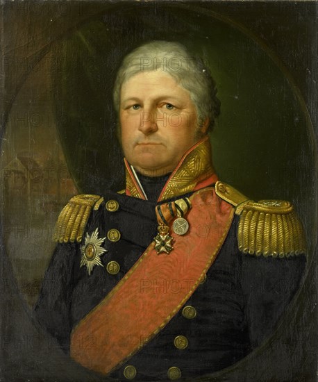 Portrait of Rear-Admiral Job Seaburne May, 1823. Creator: Jan Willem May.