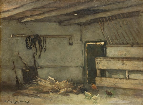 Interior of a Stable, 1895. Creator: Jan Hendrik Weissenbruch.