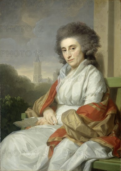 Portrait of Cornelia Rijdenius, Wife of Johannes Lublink II, 1790-1795. Creator: Friedrich Tischbein.