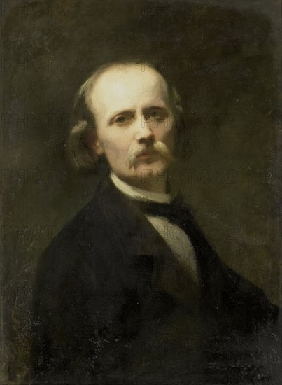 Self-Portrait, 1869. Creator: Johan Georg Schwartze.