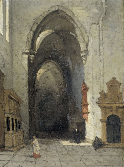 Interior of the Dom in Trier, 1870-1880. Creator: Johannes Bosboom.