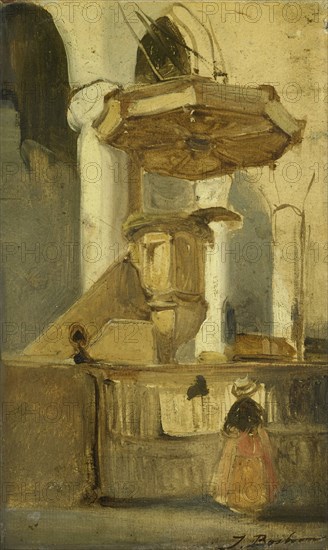 The Pulpit of the Church in Hoorn, c.1860-c.1891. Creator: Johannes Bosboom.