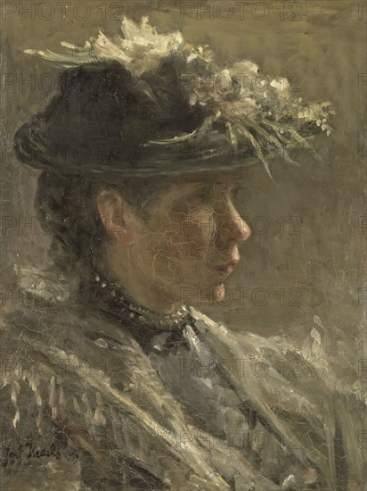 Study of Sijtje van Bemmel (1880-1963), 1896. Creator: Jozef Israels.