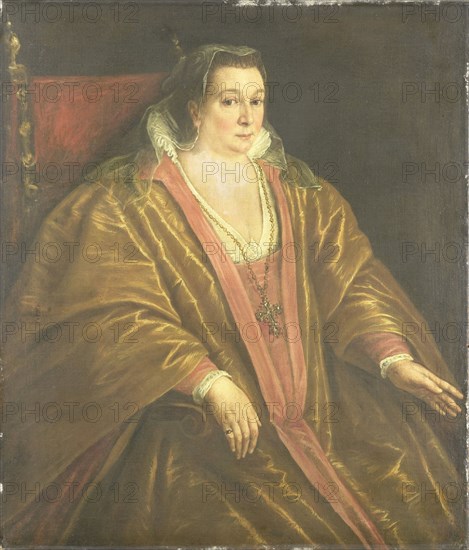 Portrait of a Woman, probably Morosina Morosini, Wife of Marino Grimani, the Doge of Venice, 1590-16 Creator: Workshop of Leandro Bassano.